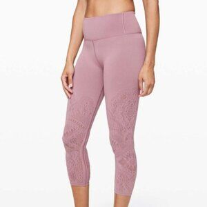 Lululemon Reveal Crop Zen Expression Vintage Mauve